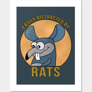 Easily Distracted By Rats Posters and Art